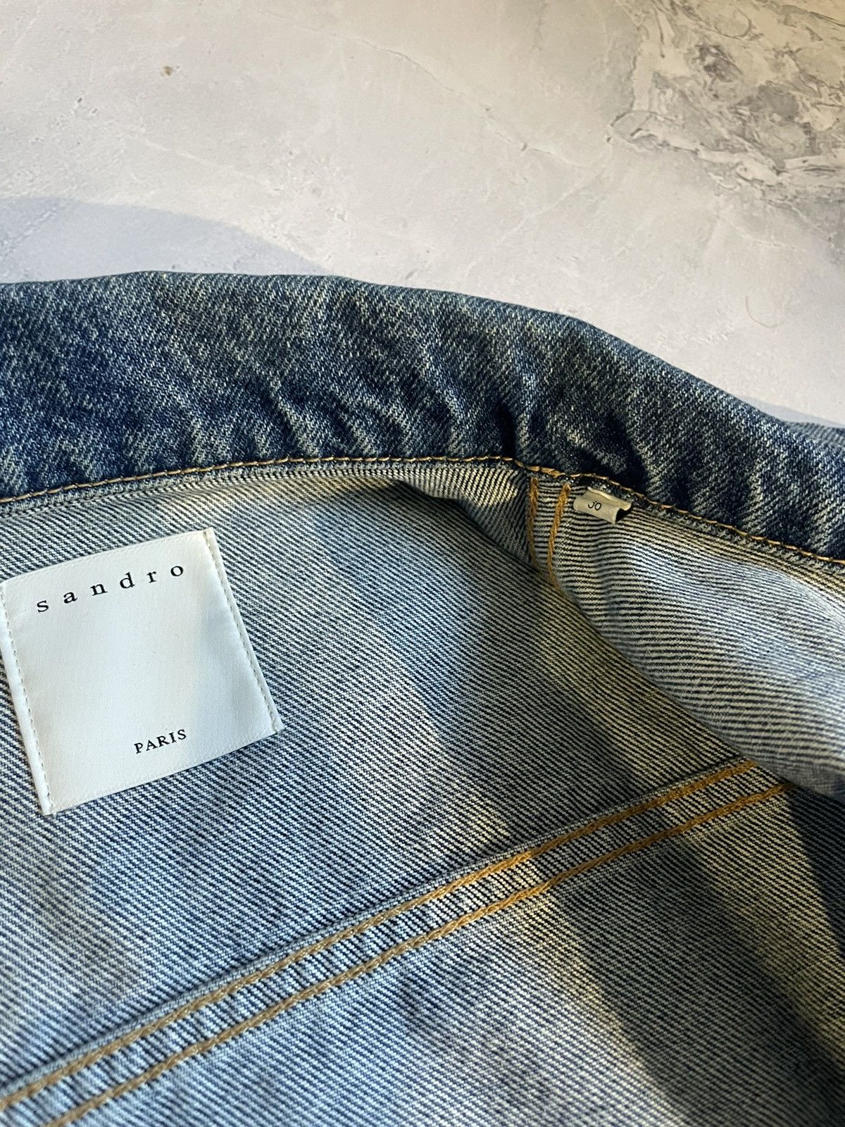 Designer × Japanese Brand × Sandro Sandro Patchwork Denim Blazer Jacket 2018 Size S / US 4 / IT 40 - 7 Thumbnail
