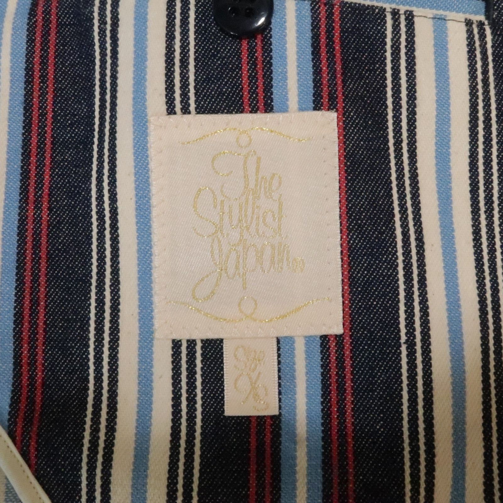 Other The Stylist Japan Size XS Red White & Blue Stripe Cotton Size 34R - 10 Thumbnail