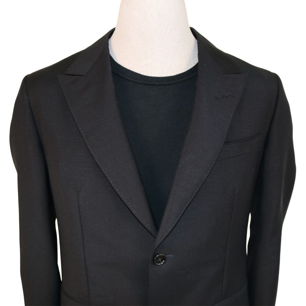 Gucci Gucci Black Wool Suit with Loved Dragon Back Embroidery Size 48R - 6 Thumbnail
