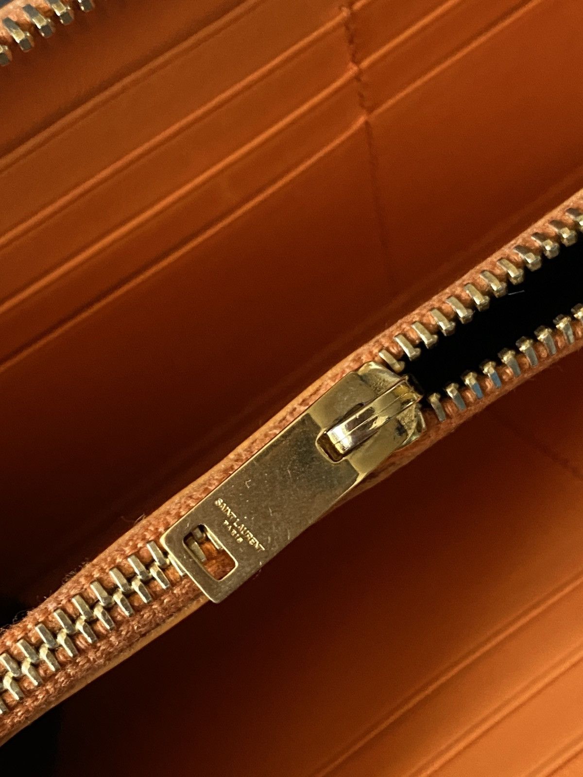 Saint Laurent Paris Saint Laurent Orange Leather Wallet Size ONE SIZE - 6 Thumbnail
