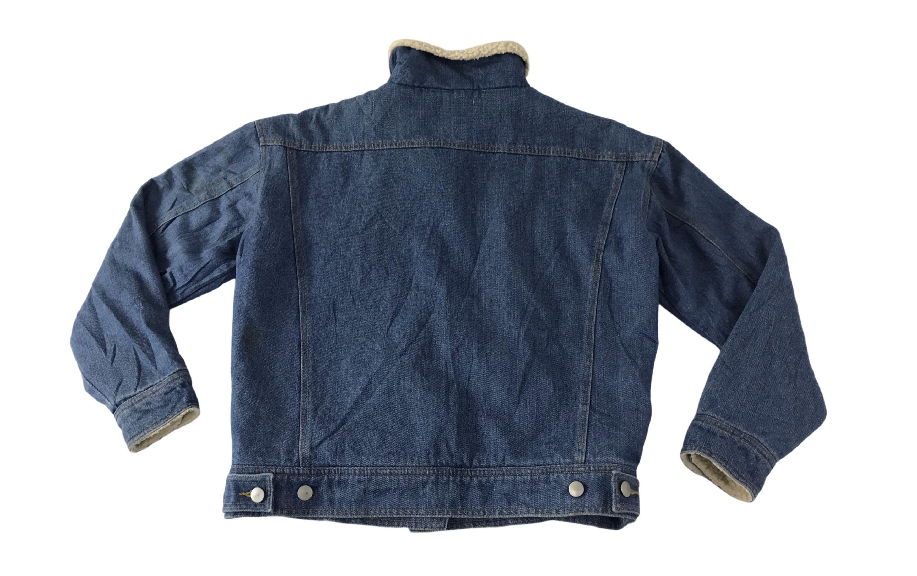 Japanese Brand Chain Reaction Sherpa Shearling Denim Padded Full Button Size US M / EU 48-50 / 2 - 2 Thumbnail