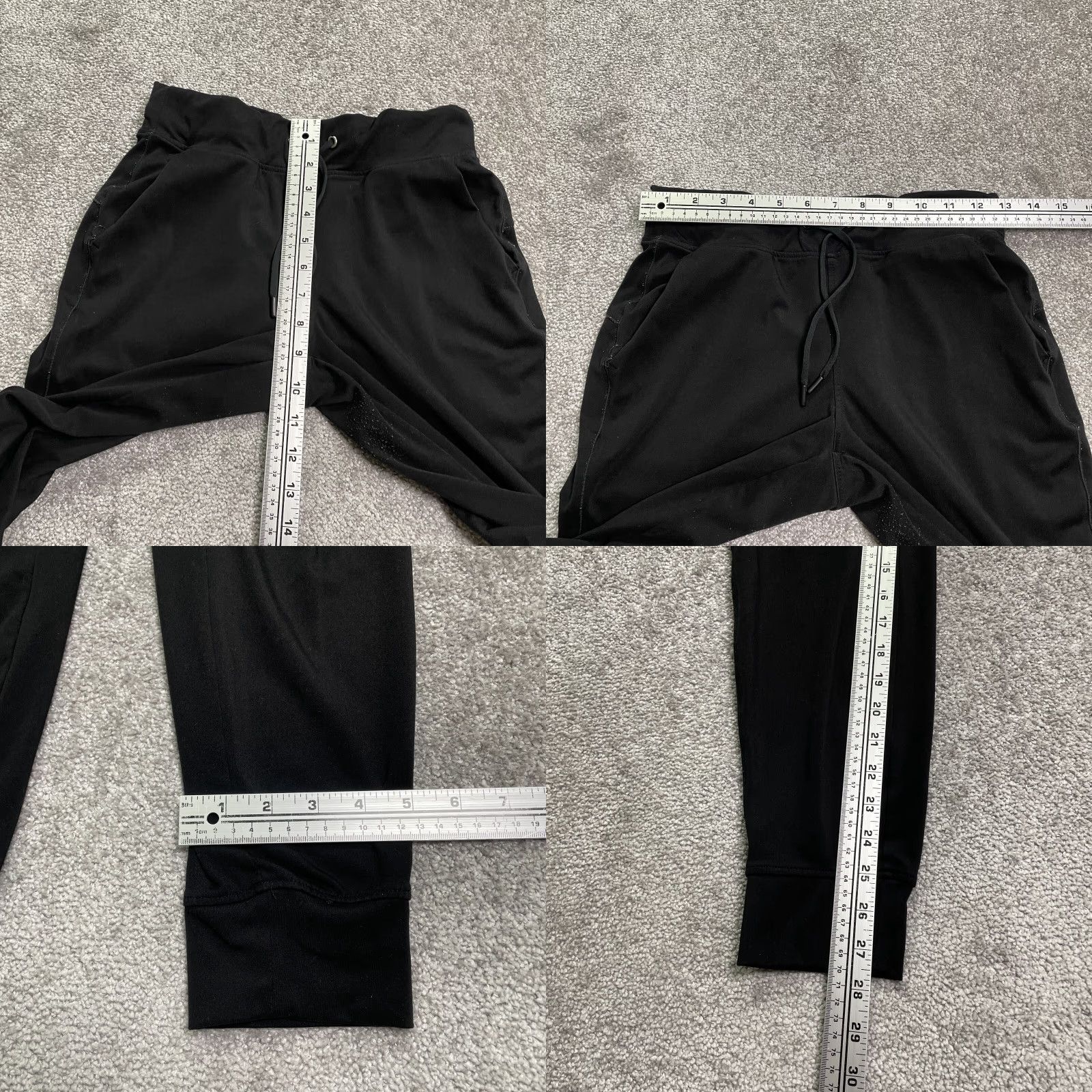 Vintage 90 Degrees By Reflex Sweatpants Women XS Black Drawstring Tapered 26x27.5 Size 26" / US 2 / IT 38 - 8 Thumbnail