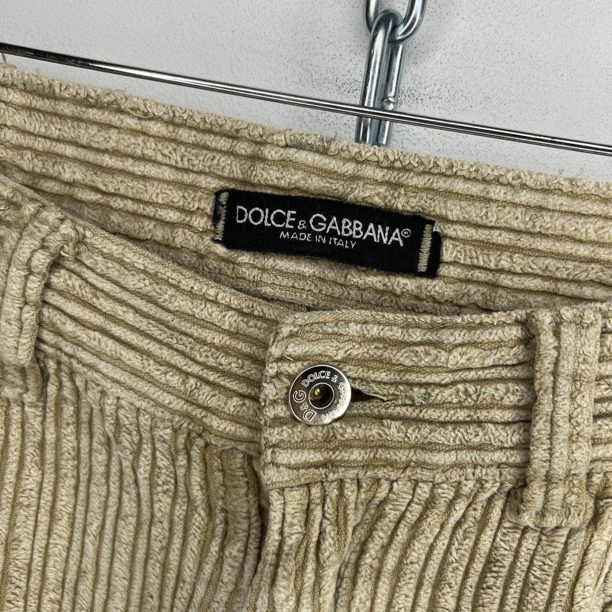 Designer × Dolce & Gabbana × Vintage Vintage Dolce & Gabbana Made in Italy Corduroy Pants Trouser Size US 32 / EU 48 - 6 Thumbnail