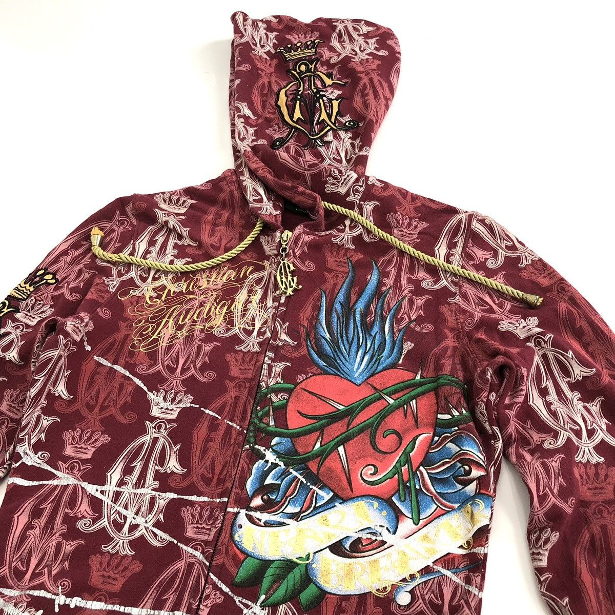 Ed Hardy 2000s Christian Audigier Ed Hardy Grunge Women Zip Hoodie Size US S / EU 44-46 / 1 - 3 Thumbnail