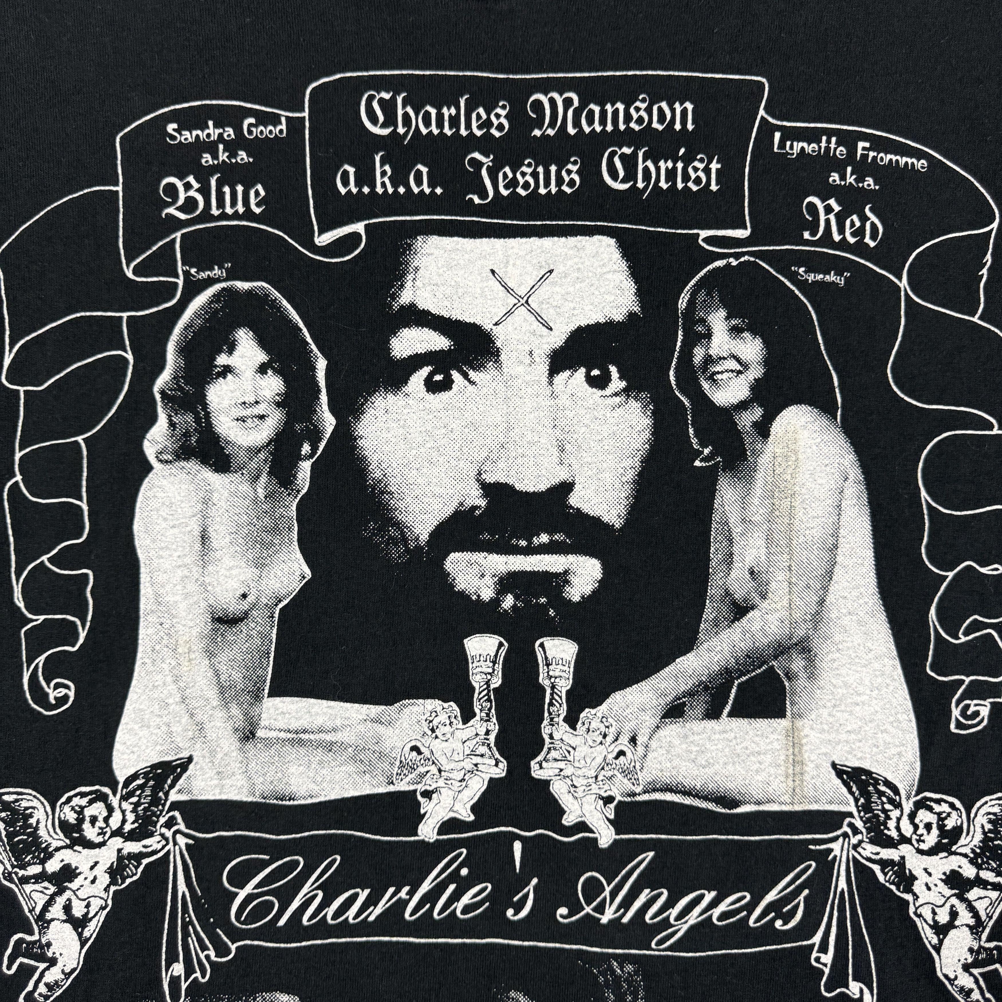 Vintage Vintage 90s Charles Manson & Charlie's Angel Shirt Size US XL / EU 56 / 4 - 5 Thumbnail