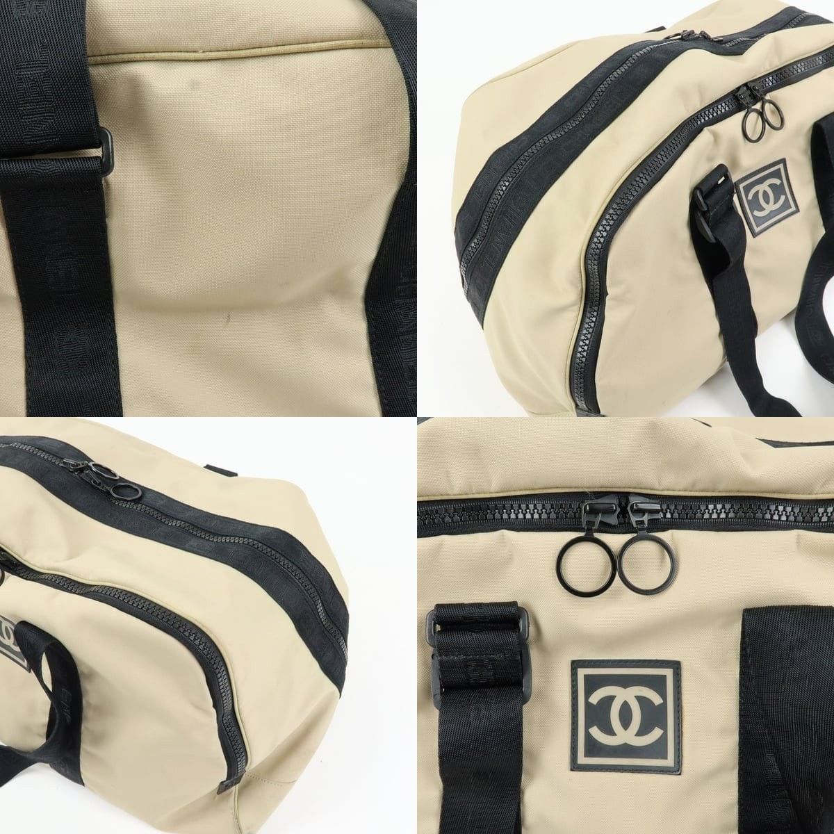 Chanel Chanel Sports Nylon Boston Duffle Bag Beige Size ONE SIZE - 6 Thumbnail