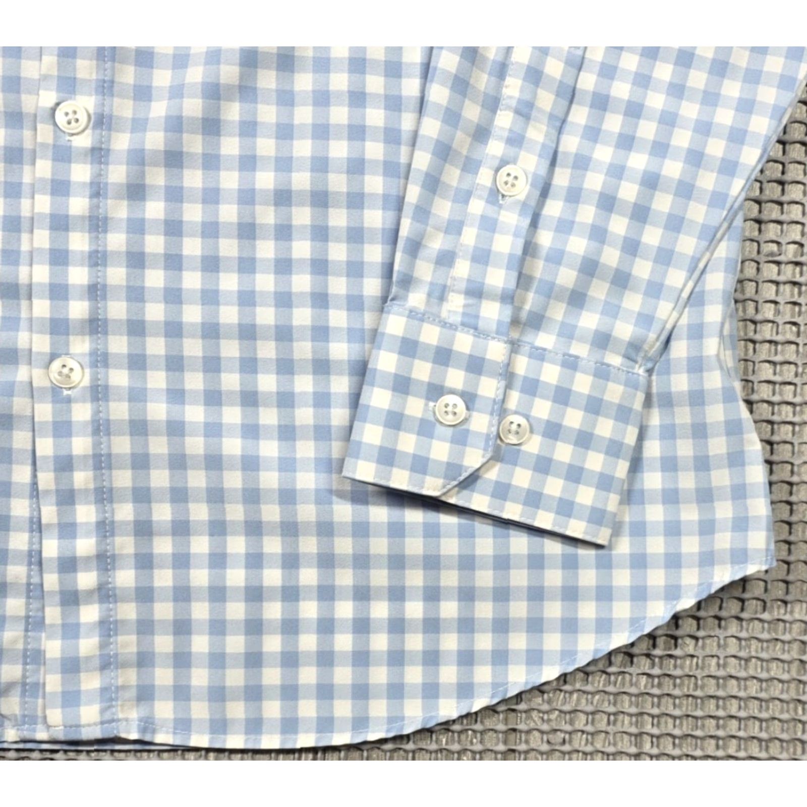 Mizzen+Main Mizzen Main Leeward Button up Shirt L Blue White Gingham Check Trim Fit Size US L / EU 52-54 / 3 - 4 Thumbnail