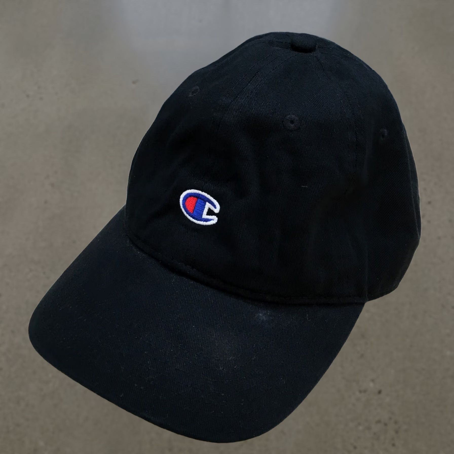 Champion Champion Baseball Cap Mens Black OS Adjustable Curved Brim Embroidered Logo Size ONE SIZE - 1 Thumbnail