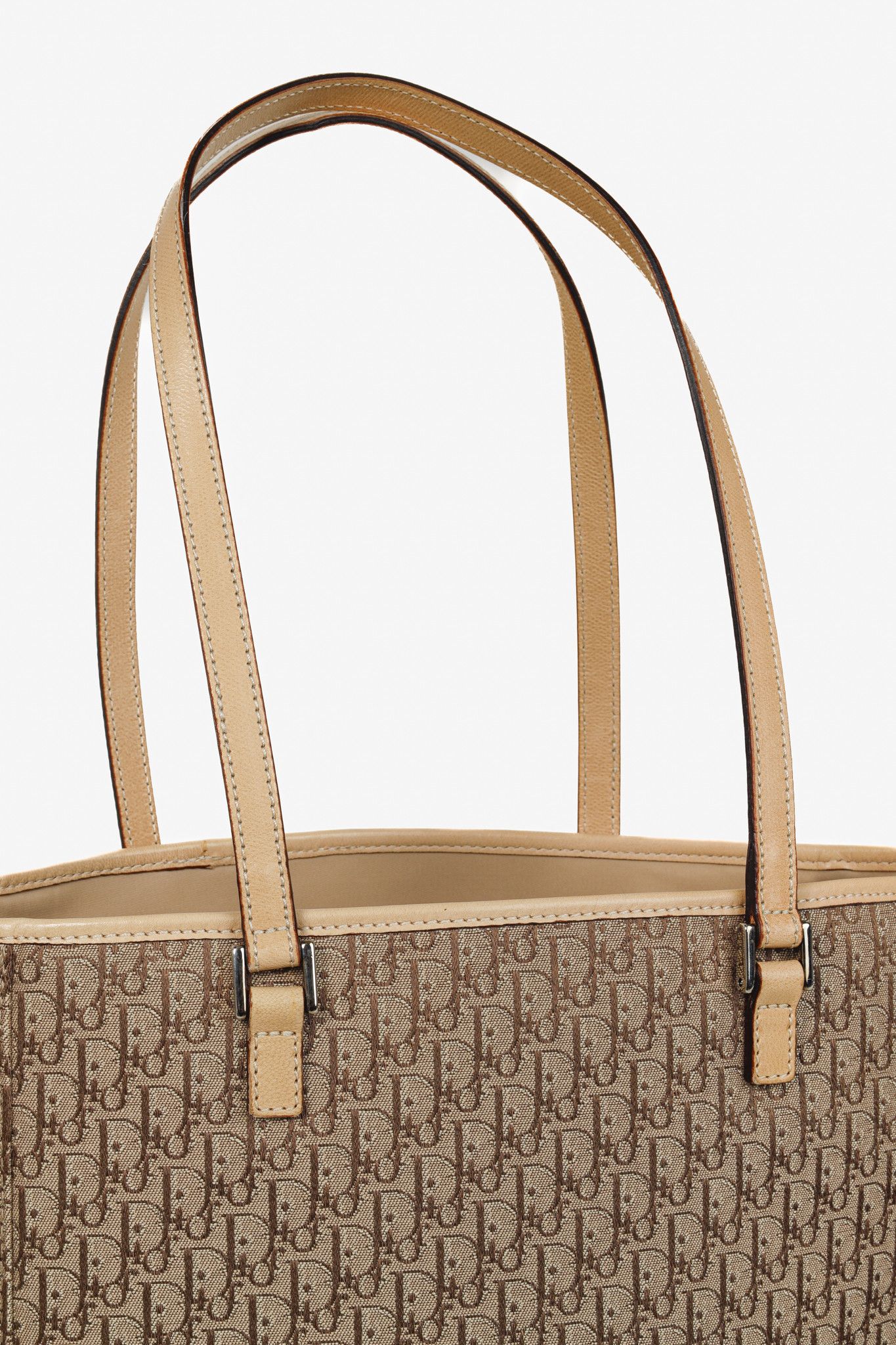 Dior Christian Dior Diorissimo Tote Brown Beige Monogram Bag Size ONE SIZE - 7 Thumbnail