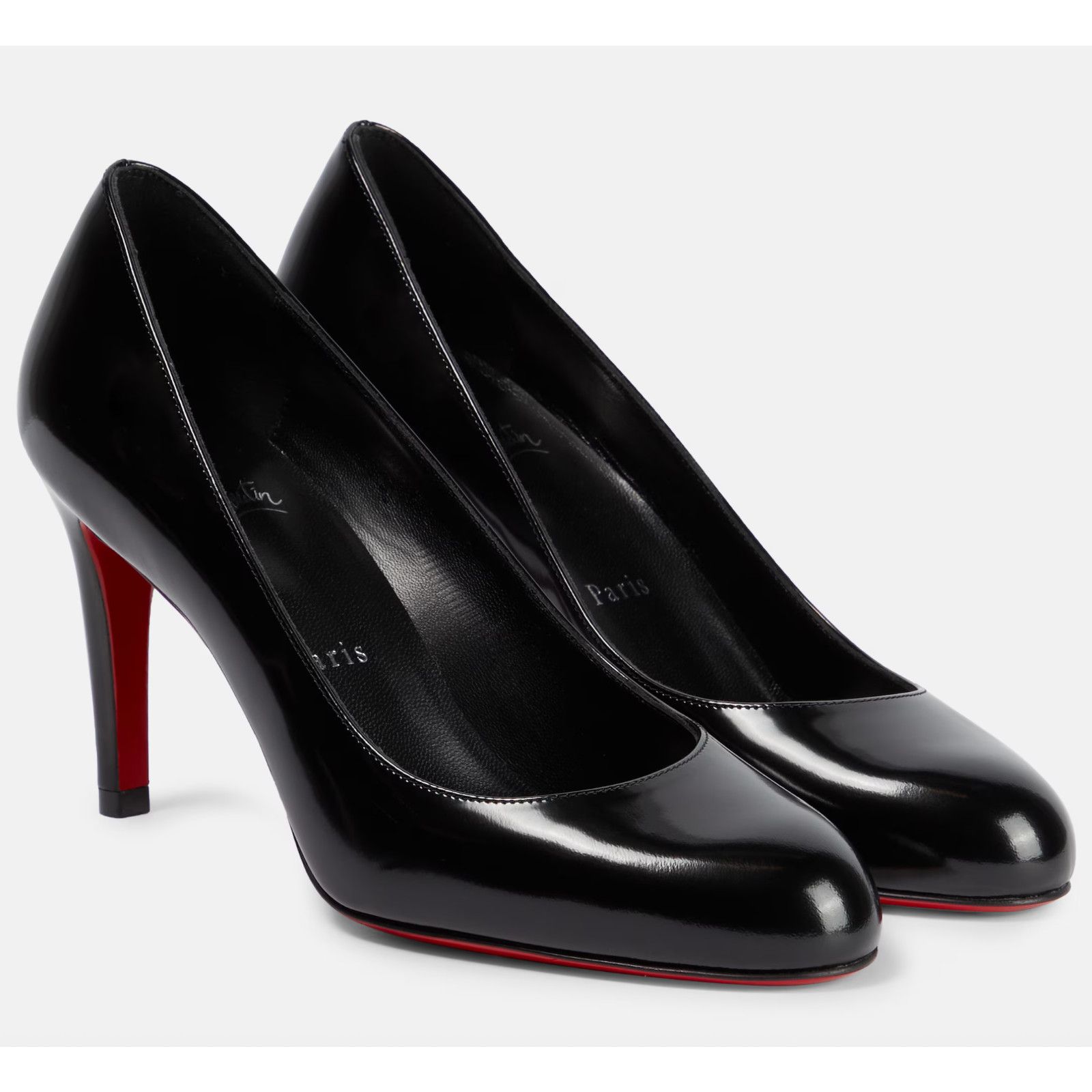 Christian Louboutin Christian Louboutin Pumppie 85 Black Leather Pump 38 Size US 8 / IT 38 - 3 Thumbnail