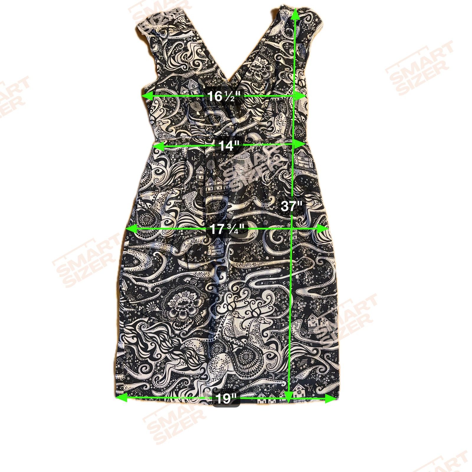 Anthropologie Moulinette Soeurs Women's Print Dress Size 2 V-Neck Knee Size XS / US 0-2 / IT 36-38 - 1 Thumbnail