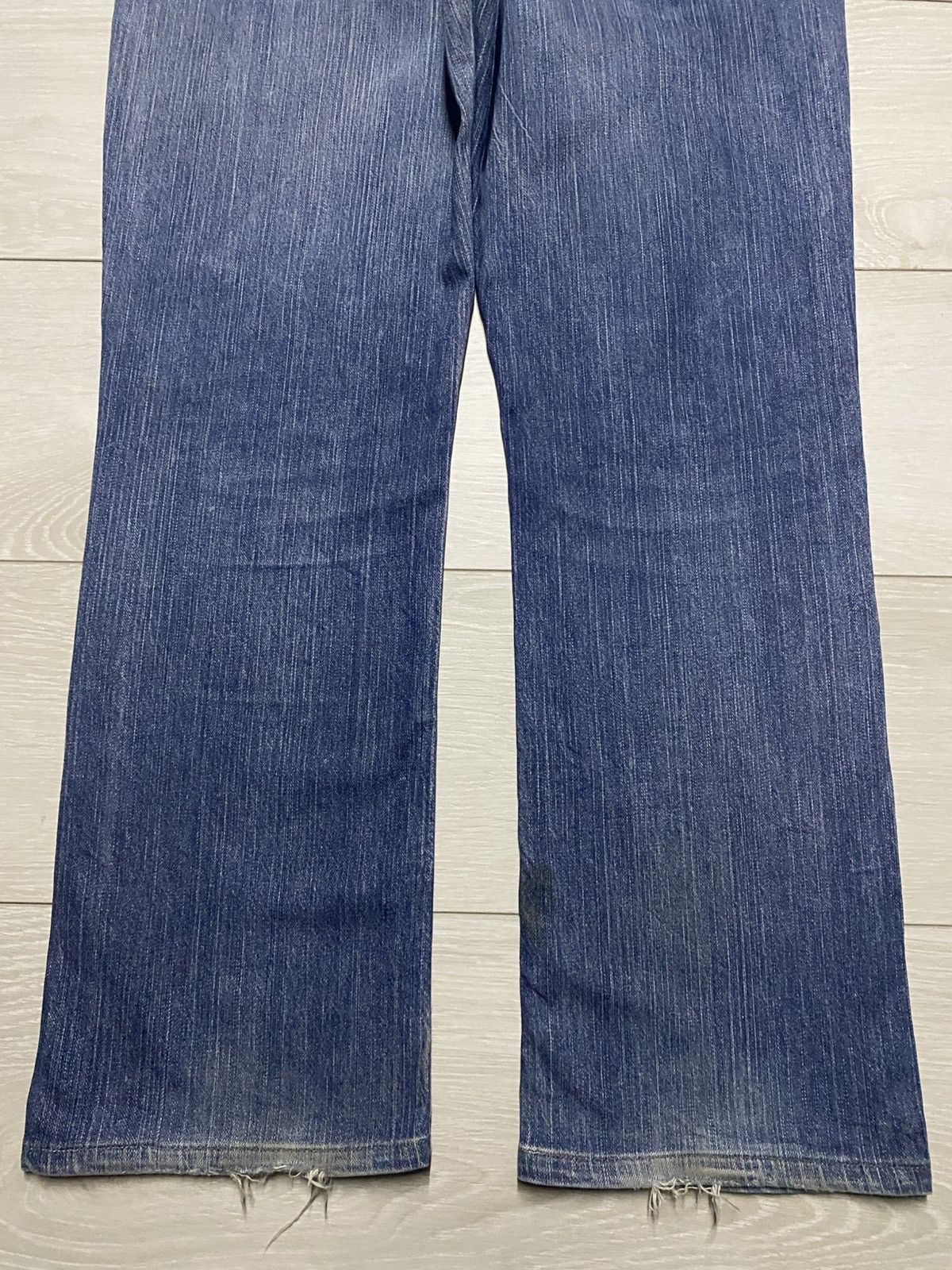 Edwin Japanese Brand Edwin Blue Trip Grunge Distressed Loose Jeans Size US 35 - 6 Thumbnail
