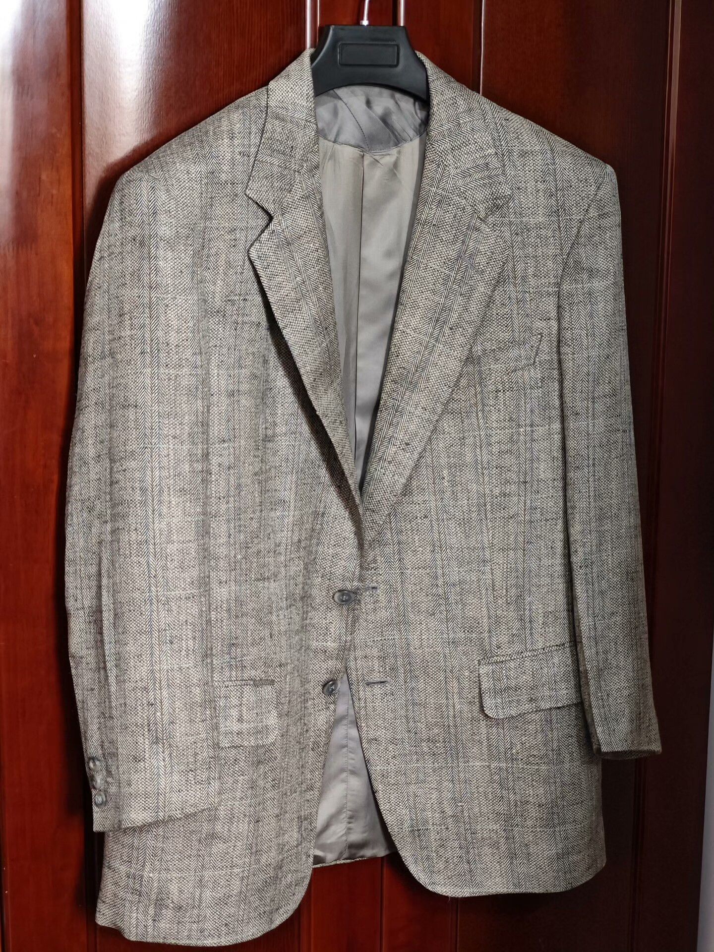 Ermenegildo Zegna Zegna Gray Wool Linen Blazer Size US M / EU 48-50 / 2 - 1 Thumbnail