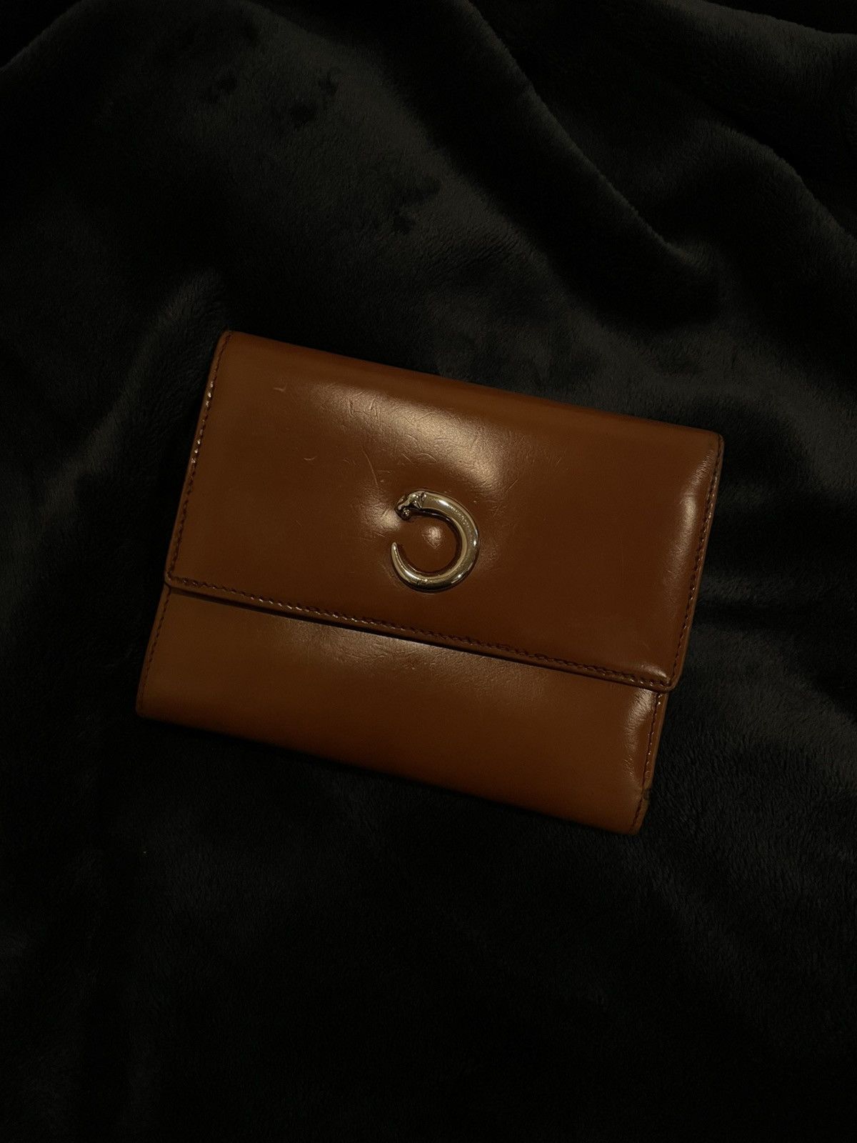 Vintage Cartier Brown Leather Wallet