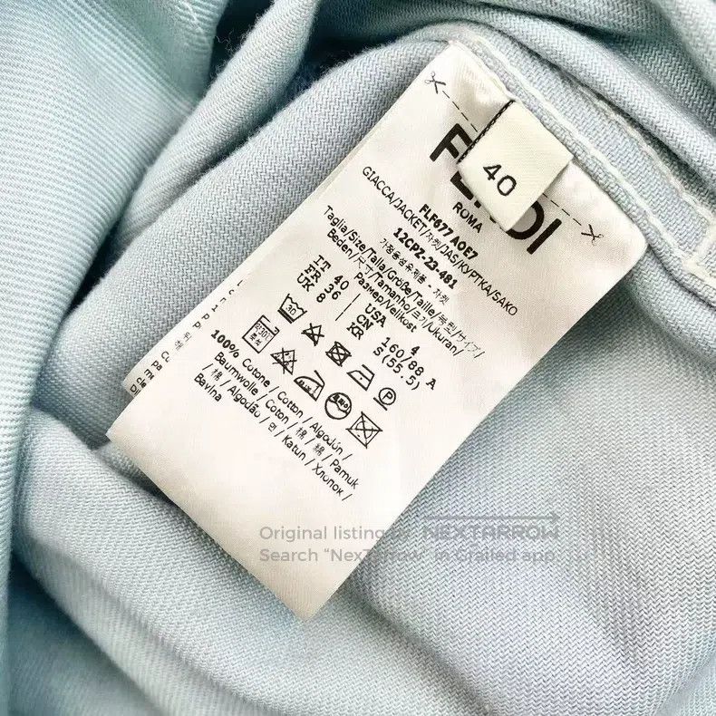 Fendi Fendi Double F Logo Belted Denim Jacket Size XS / US 0-2 / IT 36-38 - 4 Thumbnail