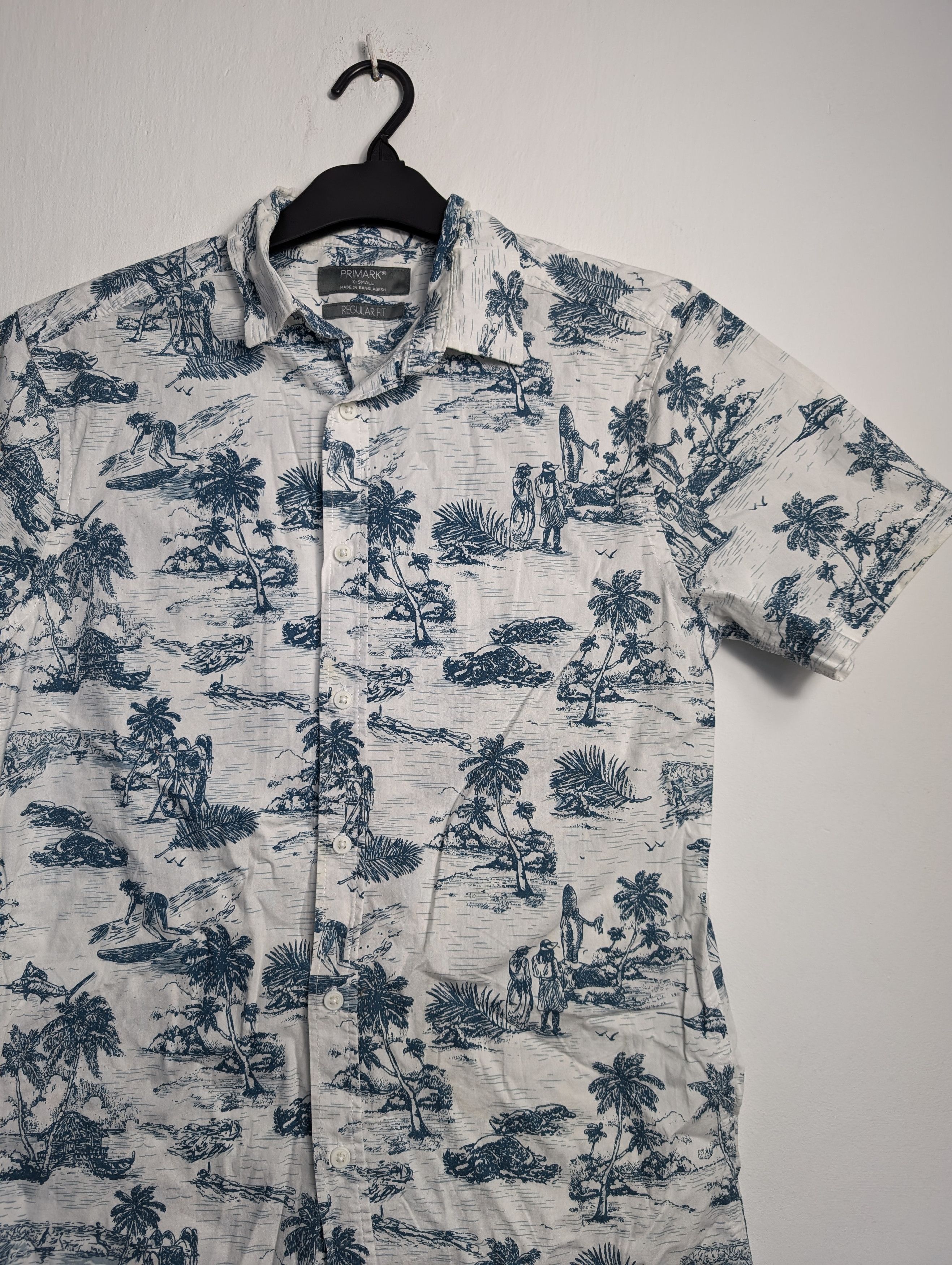 Vintage Vintage Y2K Hawaiian Shirt - Summer Floral Palm Tree Print Size US XS / EU 42 / 0 - 2 Thumbnail