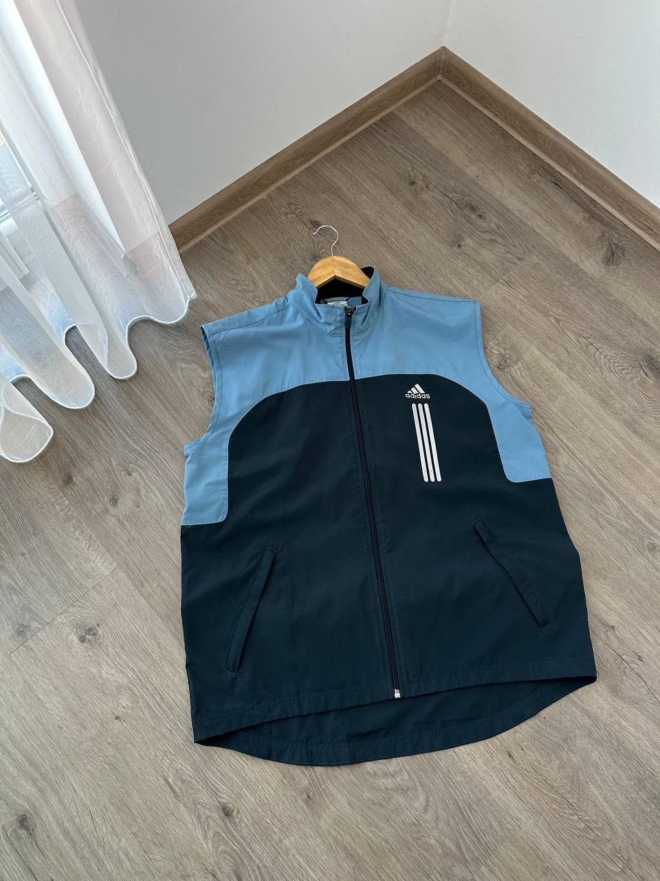Adidas × Vintage Vintage Adidas Blue Nylon Sportswear West Size US L / EU 52-54 / 3 - 4 Thumbnail