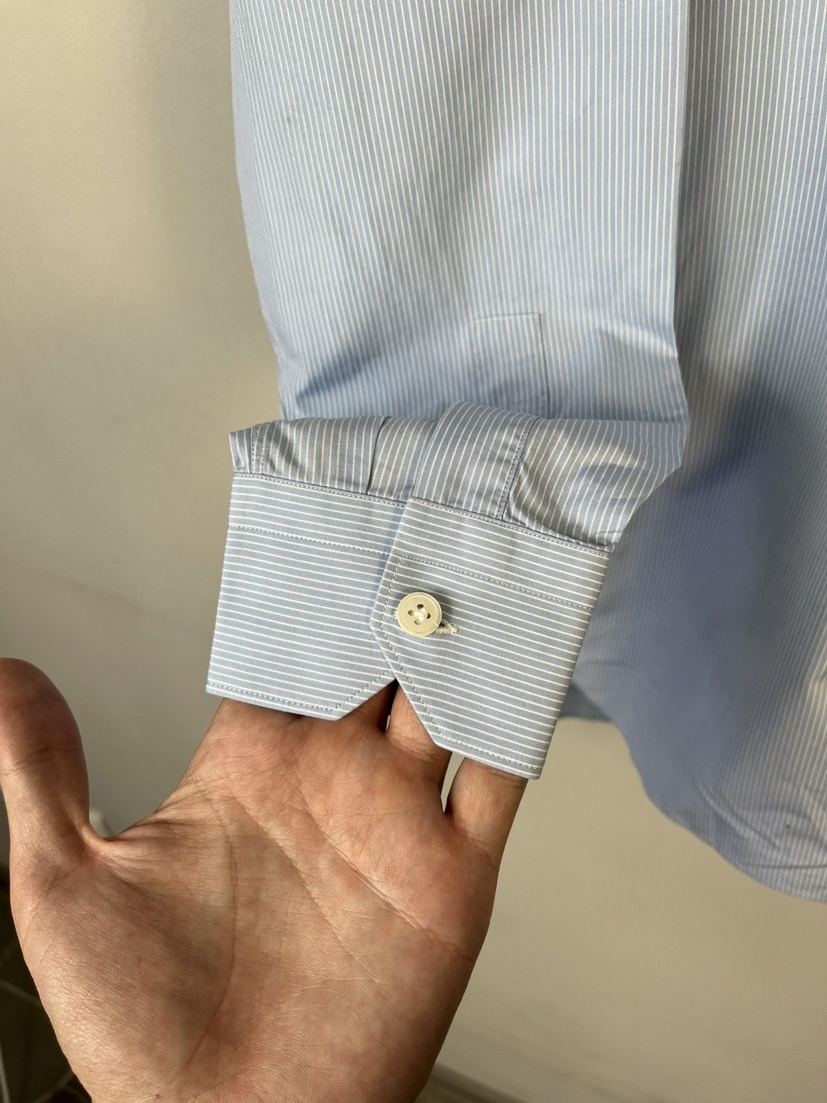 Lanvin Lanvin Luxury Classic Cotton Long Sleeve Shirt Made in Italy Size US M / EU 48-50 / 2 - 5 Thumbnail