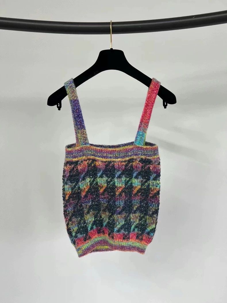 Chanel Chanel Colorful checkered tweed suspenders Size XXS / US 00 / IT 34 - 2 Thumbnail