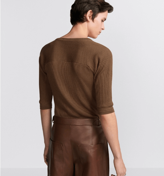 Dior o1w1db11225 443M61 Zipped Fitted Top in Brown Size US S / EU 44-46 / 1 - 6 Thumbnail