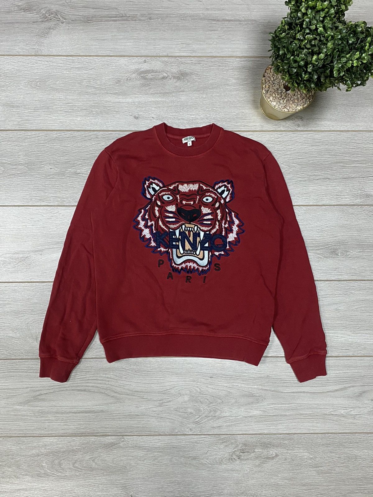 Kenzo Kenzo Paris tiger 🐯 big logo sweatshirt Size US S / EU 44-46 / 1 - 1 Thumbnail