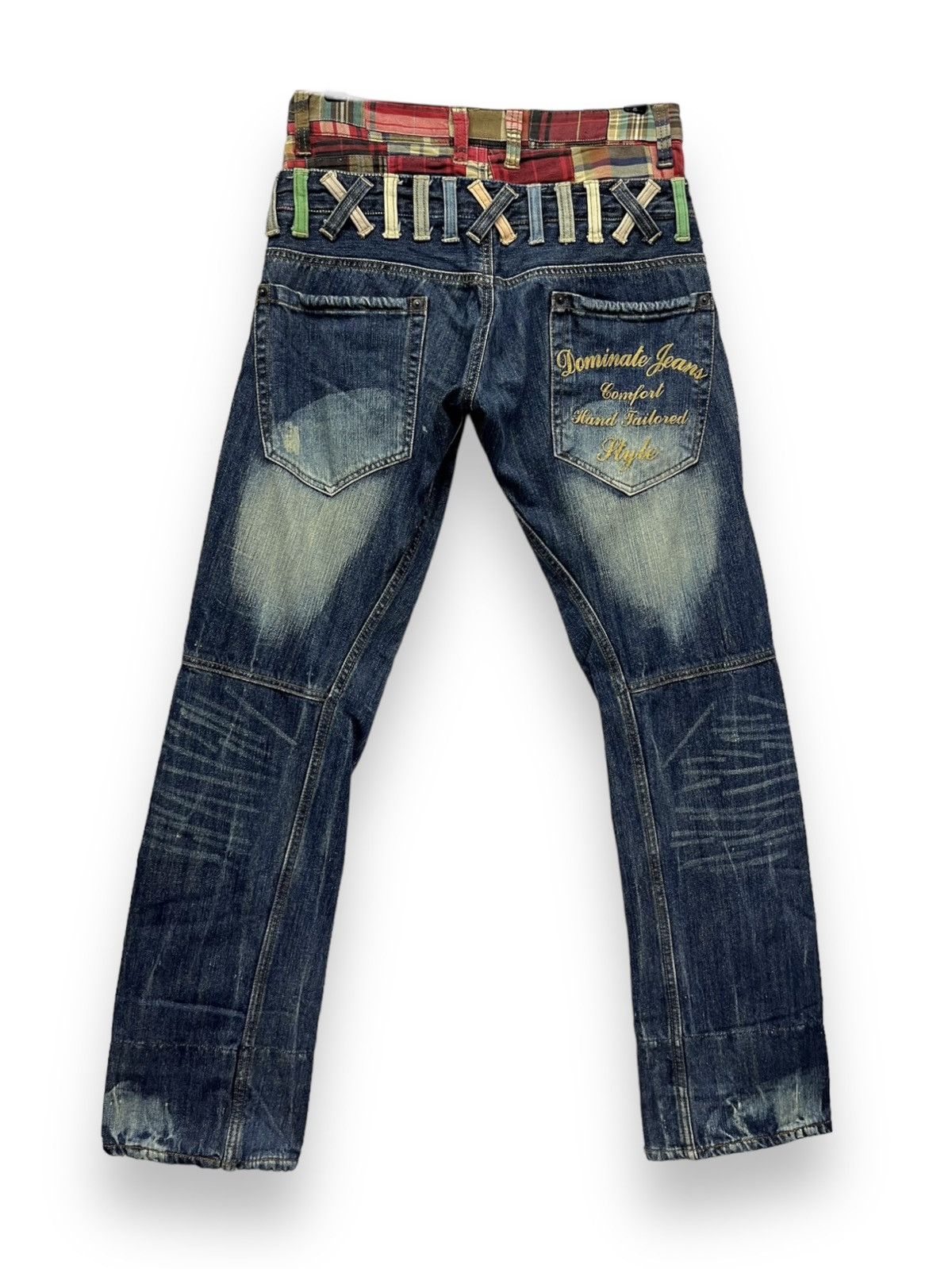 If Six Was Nine 🔥Grunge Patchwork Double Waist Distressed Mud Max Blast Size US 29 - 6 Thumbnail