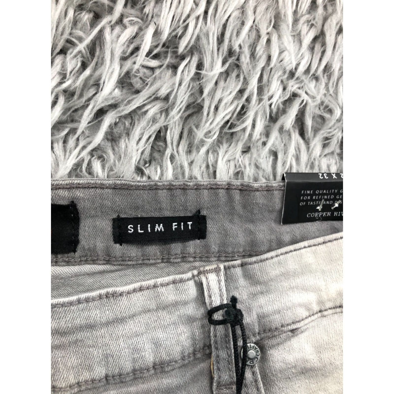 Vintage Copper Rivet Slim Fit Denim Jeans Size 42x32 Mens Mid Gray Distressed 5-Pocket Style Slim Regular Jeans Mens Size US 42 / EU 58 - 7 Thumbnail