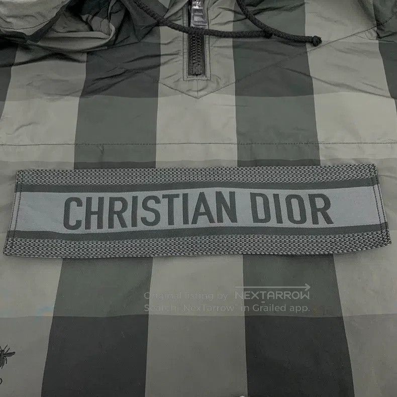 Dior Dior Colour block plaid bee embroidery hooded half-zipper Size M / US 6-8 / IT 42-44 - 5 Thumbnail