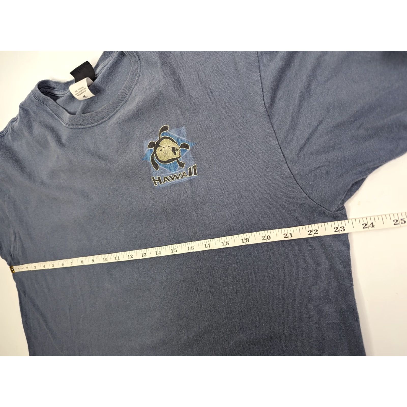 Vintage VINTAGE Performance Surfwear Shirt Unisex Adults XL Blue Crew Neck Short Sleeve Cotton T-Shirt Turtle Map Hawaii Island Life Pacific Ocean Theme Size US XL / EU 56 / 4 - 6 Thumbnail