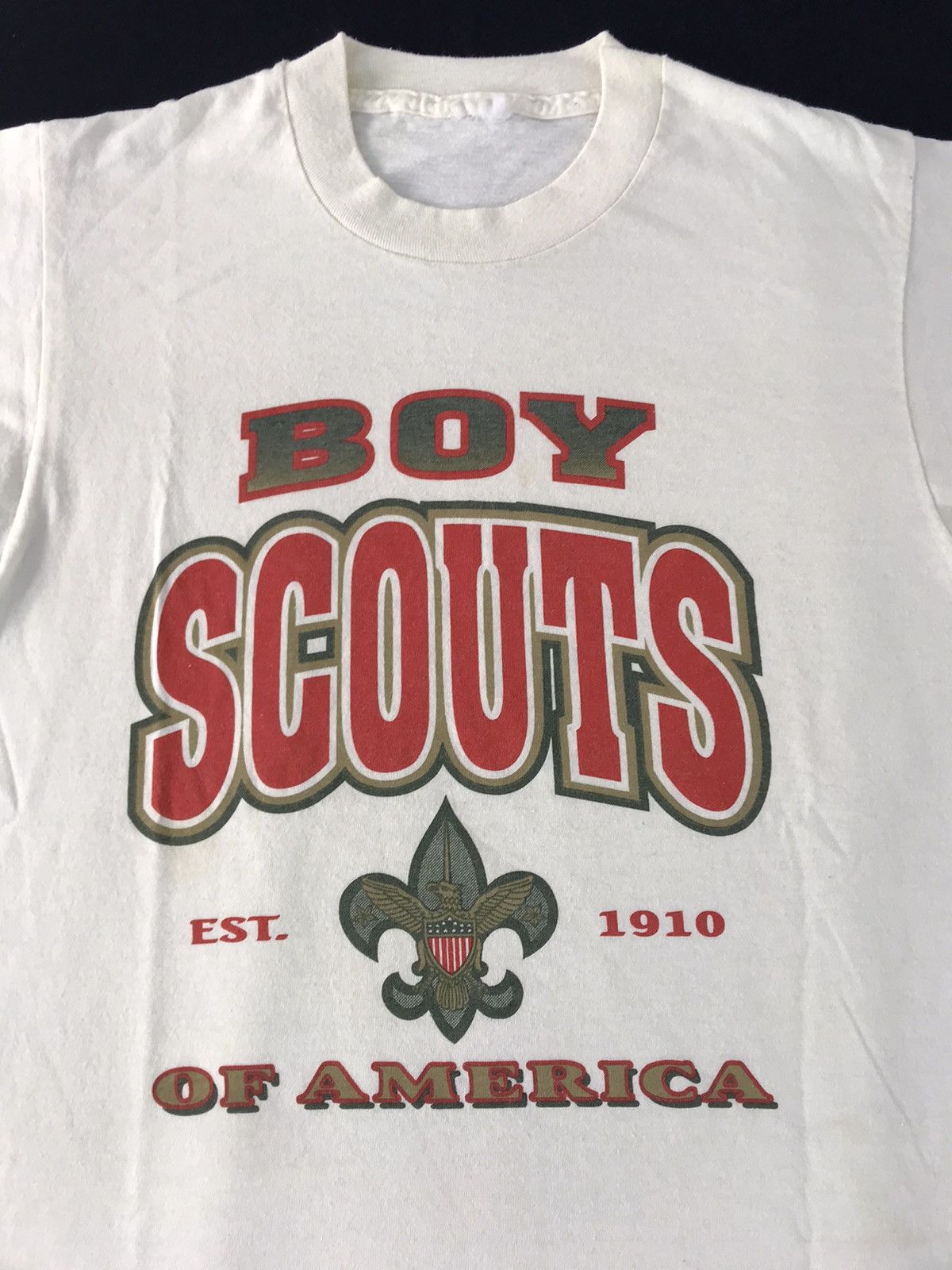Vintage 80s 90s Boy Scout Of America Outdoor Spell Out Tee Size US S / EU 44-46 / 1 - 4 Thumbnail