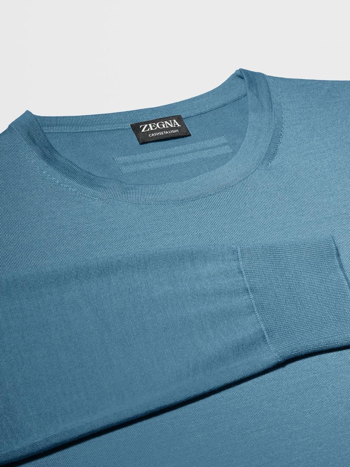 Ermenegildo Zegna o1s1rm0426 Crewneck Sweater in Blue Size US M / EU 48-50 / 2 - 3 Thumbnail