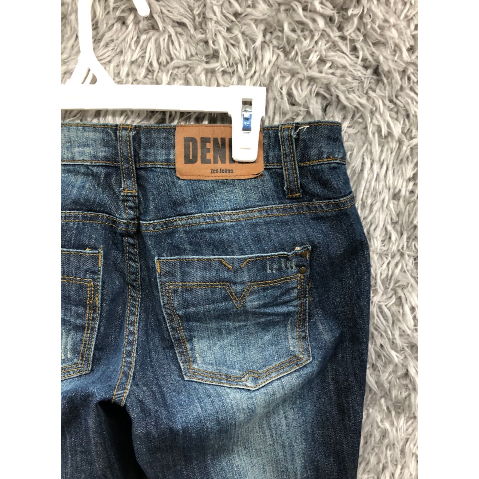 Denime VINTAGE: No ZCO Jeans Size 9 Juniors Mid Rise Dark Wash Blue Denim Skinny Women Size 30" / US 8 / IT 44 - 6 Thumbnail