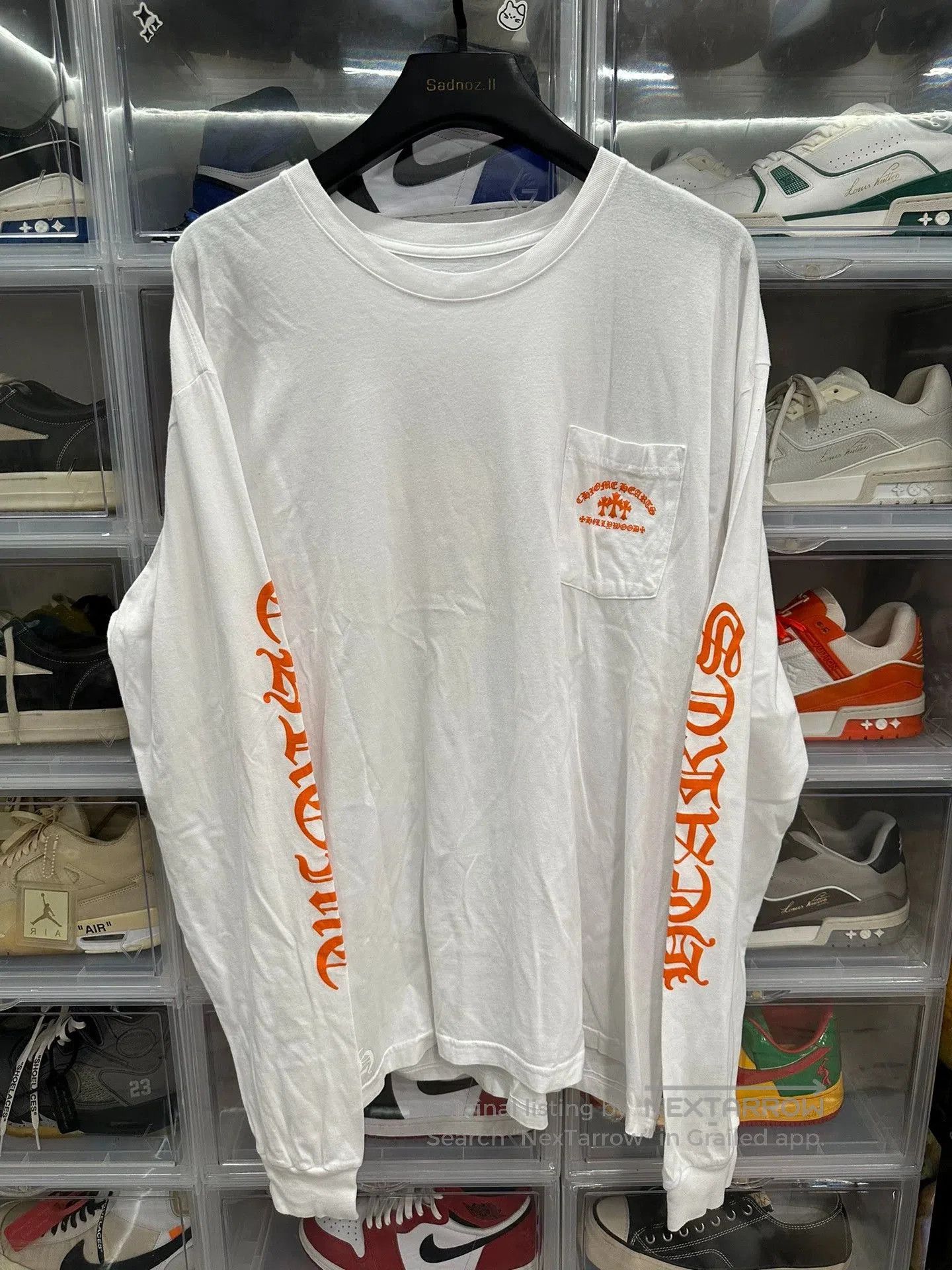 chrome hearts orange long sleeve t-shirt XXL.