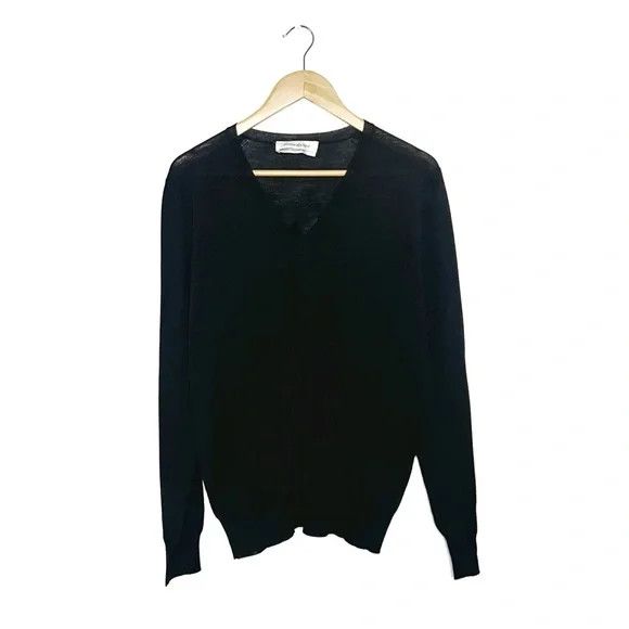 Yves Saint Laurent Yves Saint Laurent | Black Wool Sweater Size US L / EU 52-54 / 3 - 2 Thumbnail