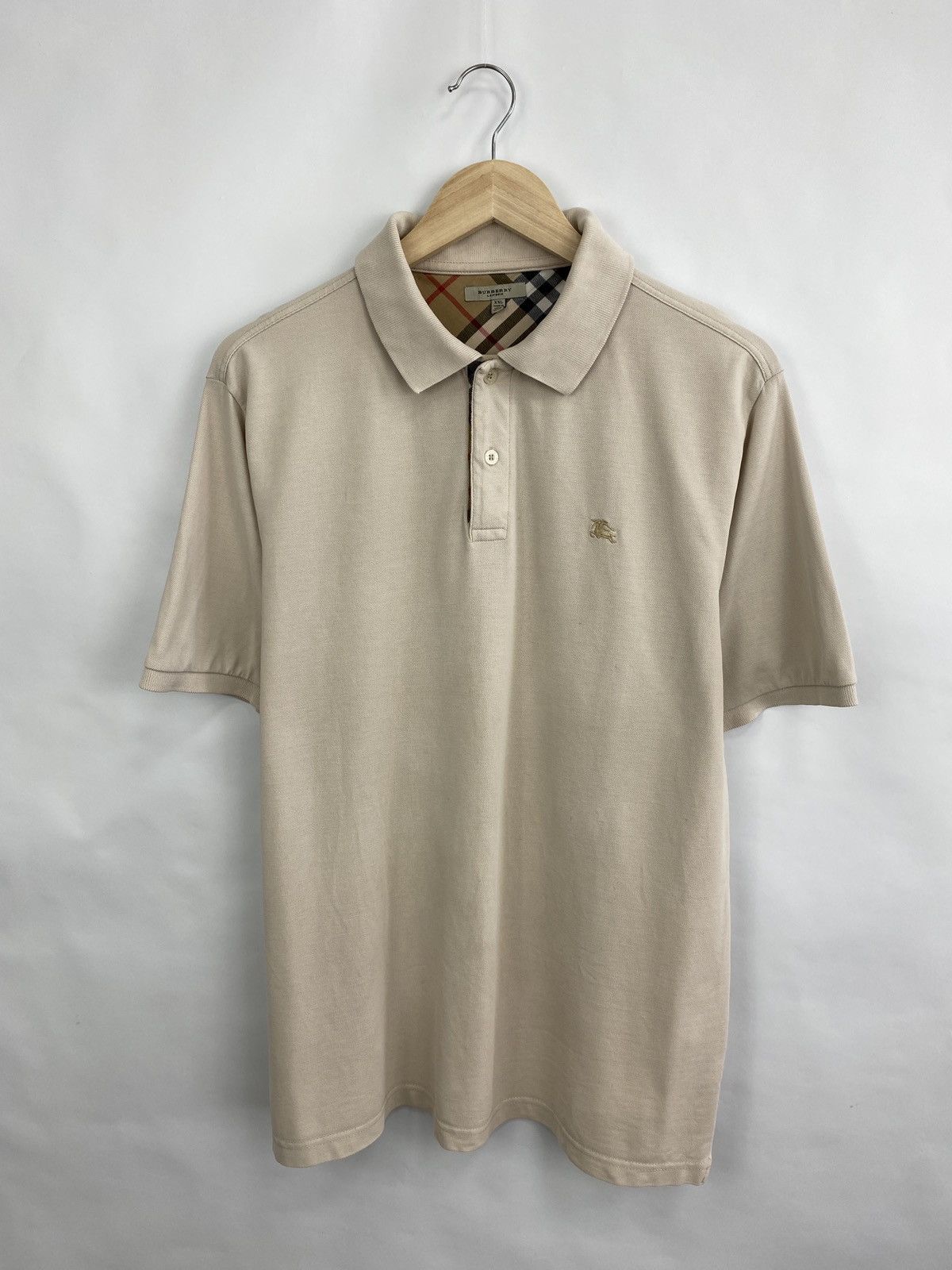 Burberry 🇬🇧 Vintage Burberry Polo T-Shirt Retro Rare Hype Y2K Size US XL / EU 56 / 4 - 3 Thumbnail