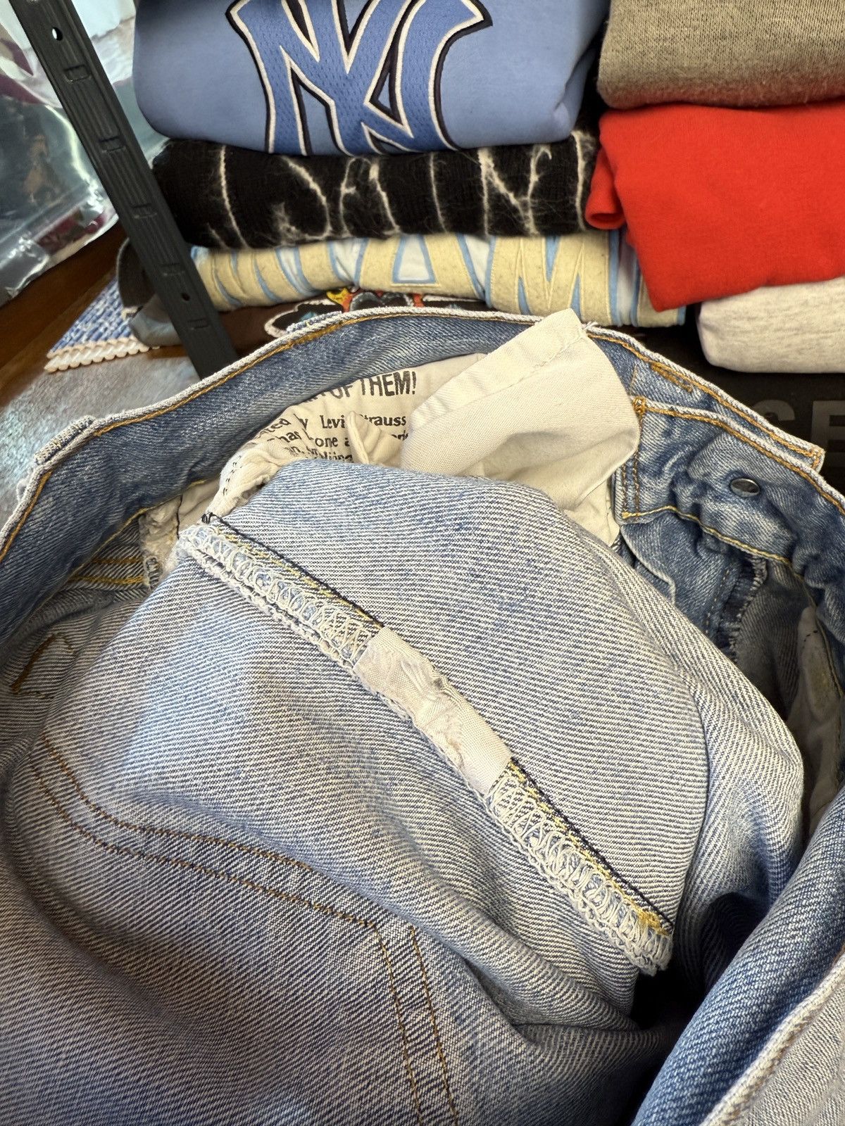 Levi's Levi's 506 Jeans 34 00s Regular Fit Straight Acid Wash Size US 34 / EU 50 - 13 Thumbnail