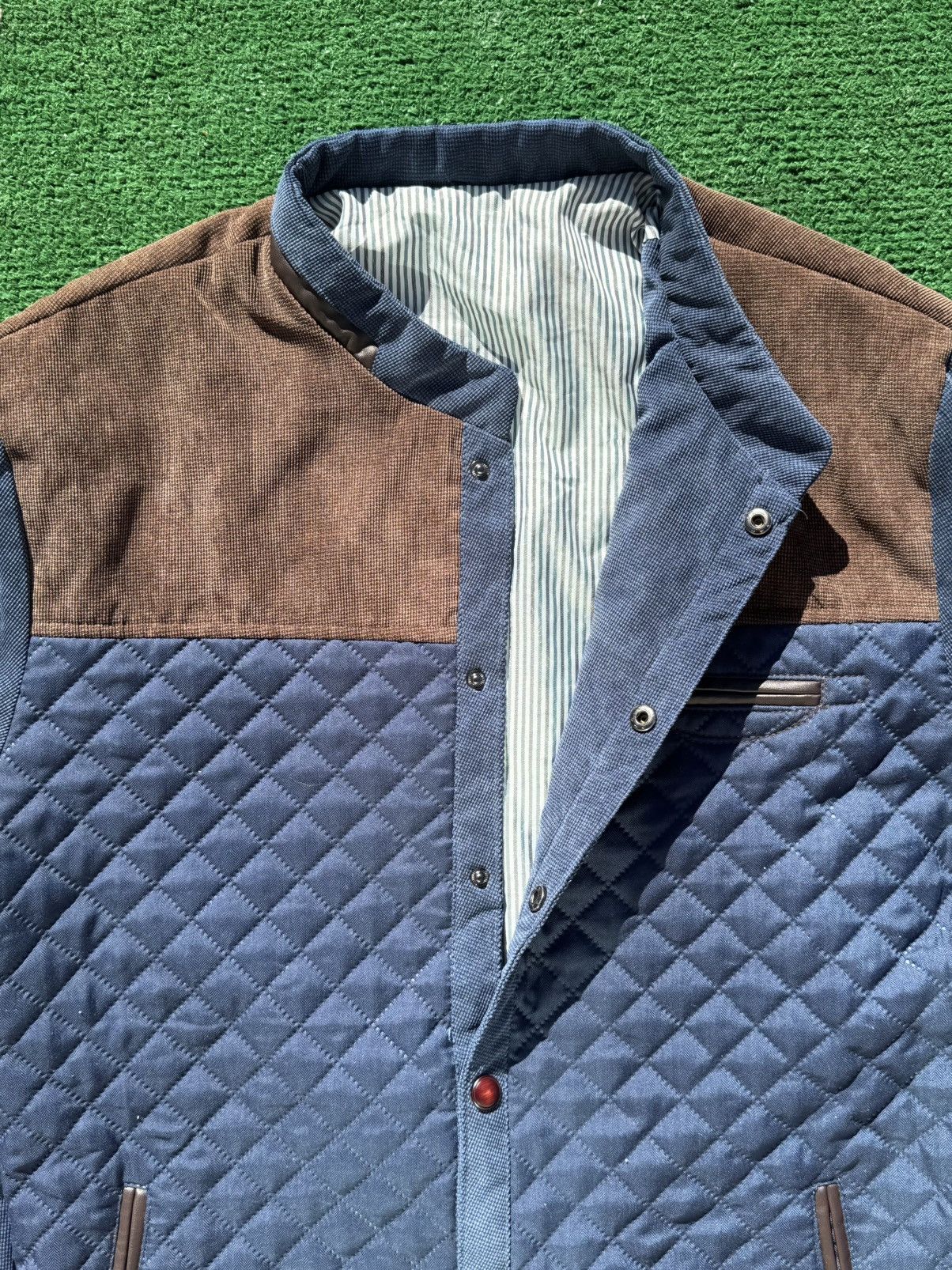 Other Quilted Jacket with Brown Suede Accents Size US L / EU 52-54 / 3 - 2 Thumbnail