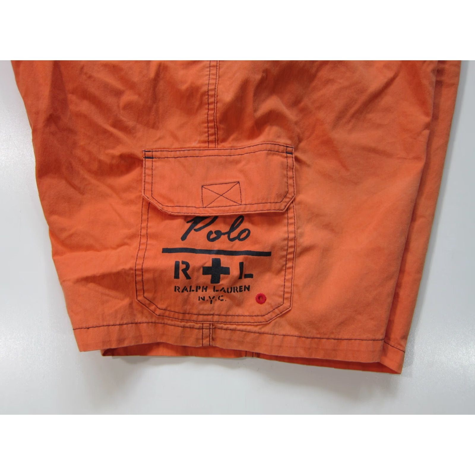 Polo Ralph Lauren Ralph Lauren Polo N.Y.C Orange Blue Nylon Swim Surf Board Short Men 36 Size US M / EU 48-50 / 2 - 6 Thumbnail