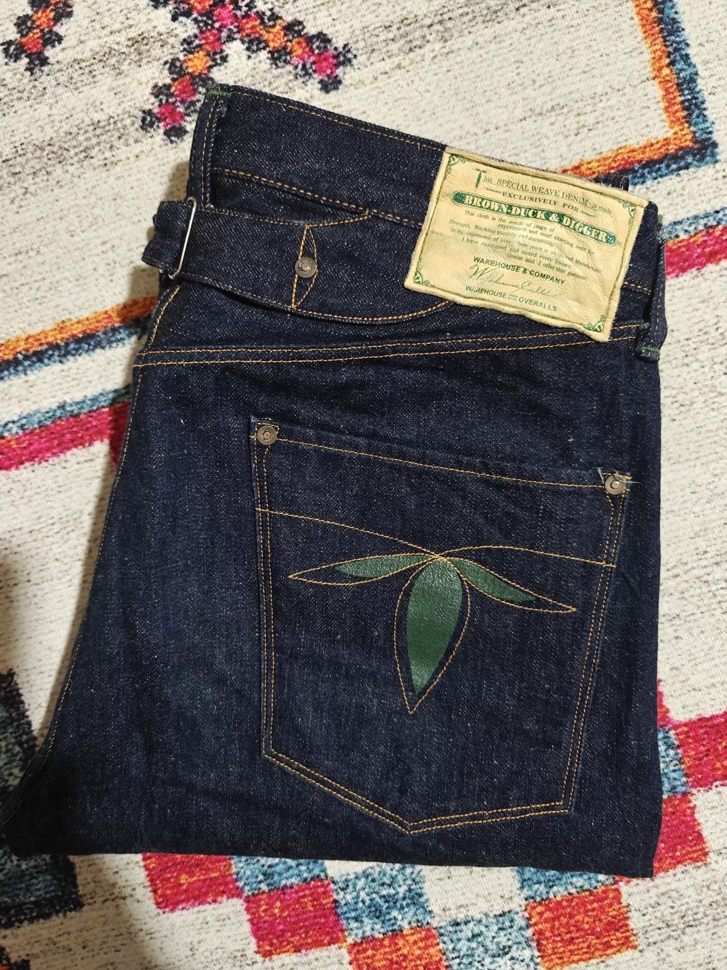 Vintage Warehouse 20th Anniversary Brown Duck Digger Jeans Size US 32 / EU 48 - 1 Thumbnail