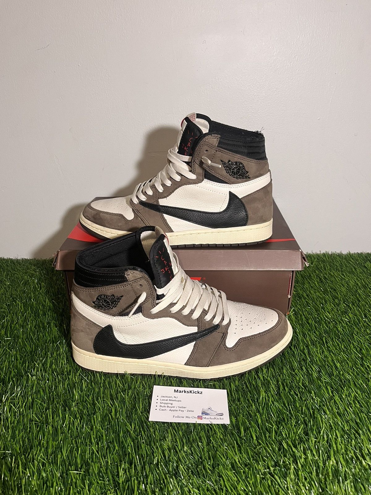 Pre-owned Nike X Travis Scott Jordan 1 High Travis Scott Mocha Size 11 Shoes In Brown