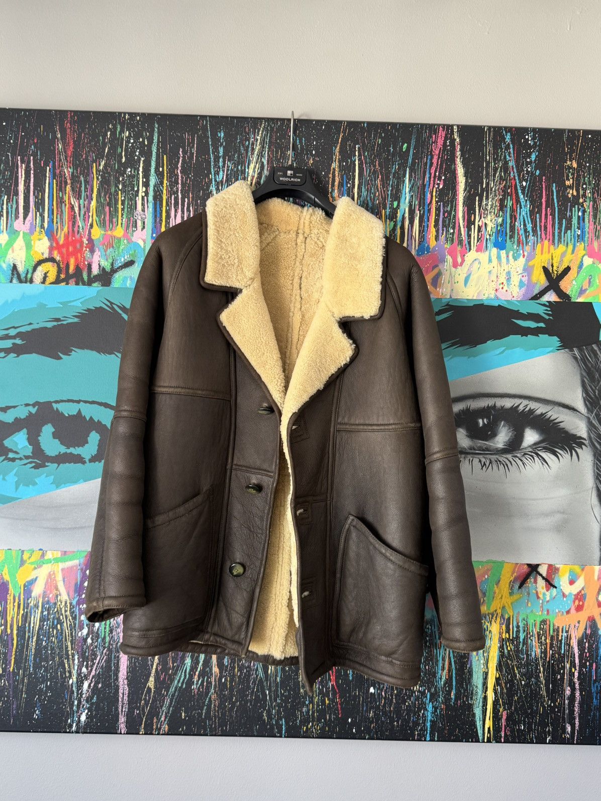 Vintage A.N.G.E.L.O Vintage Cult Shearling Jacket Size US XXL / EU 58 / 5 - 1 Thumbnail