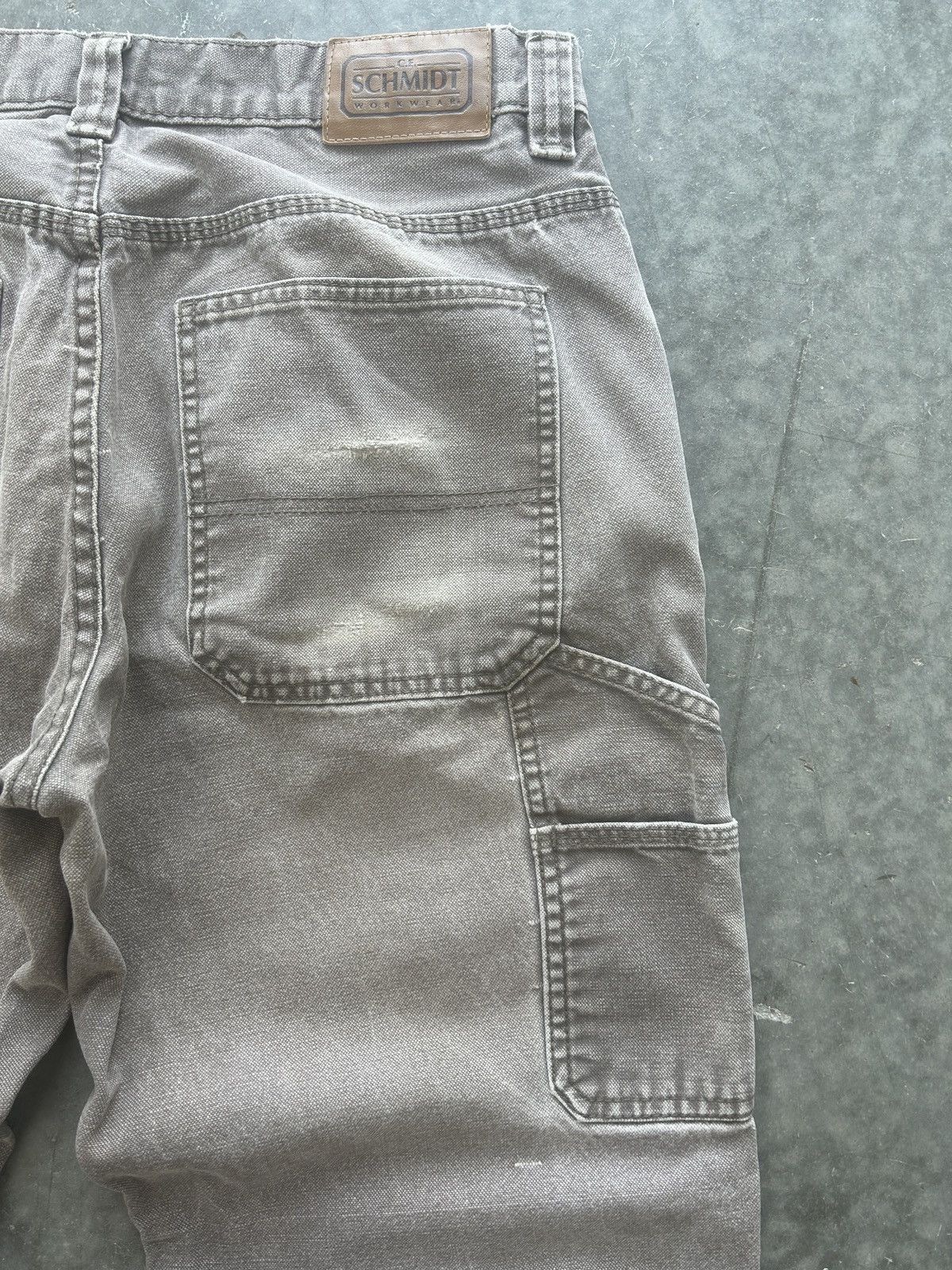 Carhartt × Vintage Vintage Y2K Carhartt Style Faded Olive Carpenter Pants Size US 34 / EU 50 - 3 Thumbnail