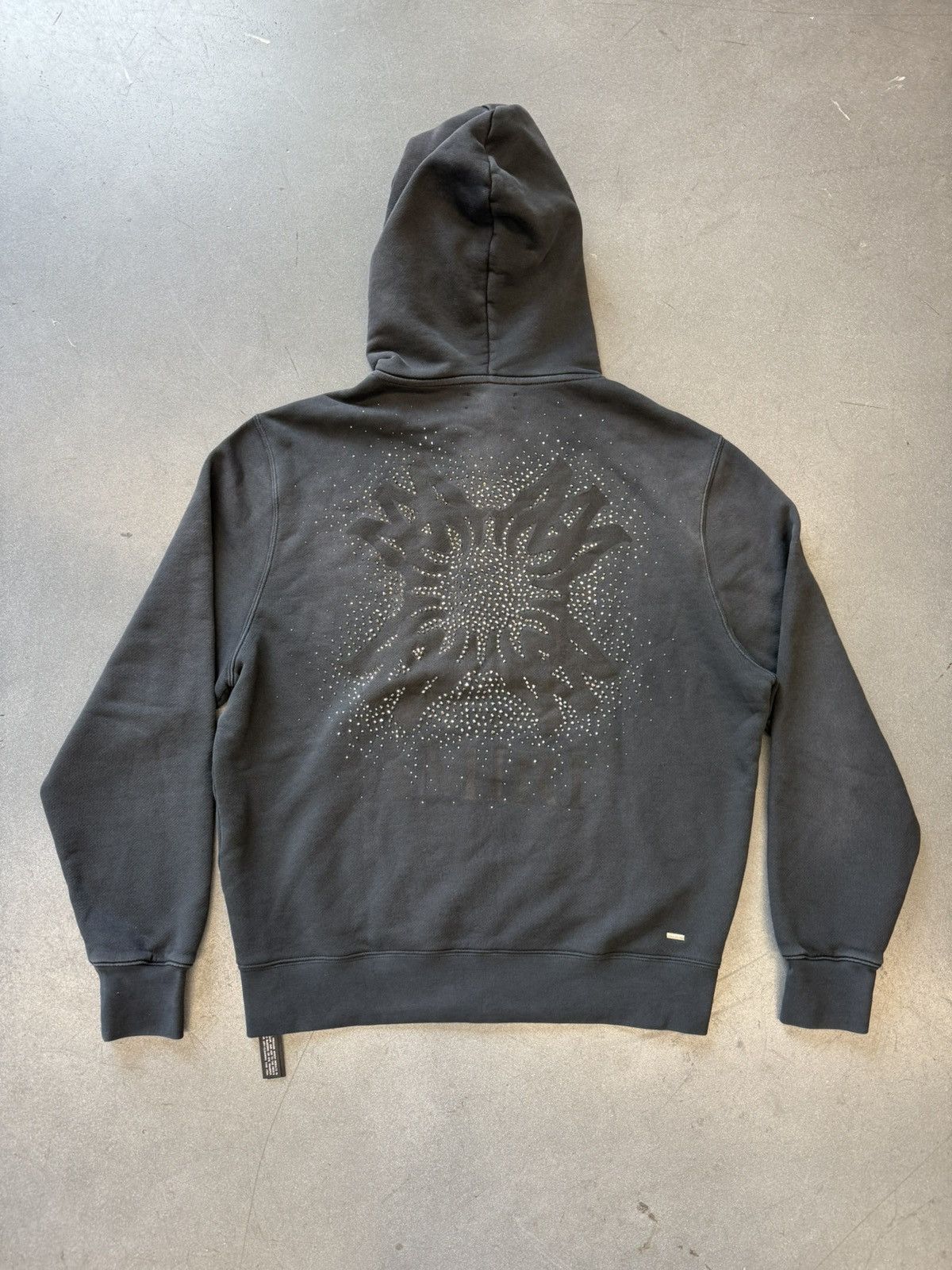 AMIRI Crystal Splash Logo Sweatshirt Black/Blue Men's - US