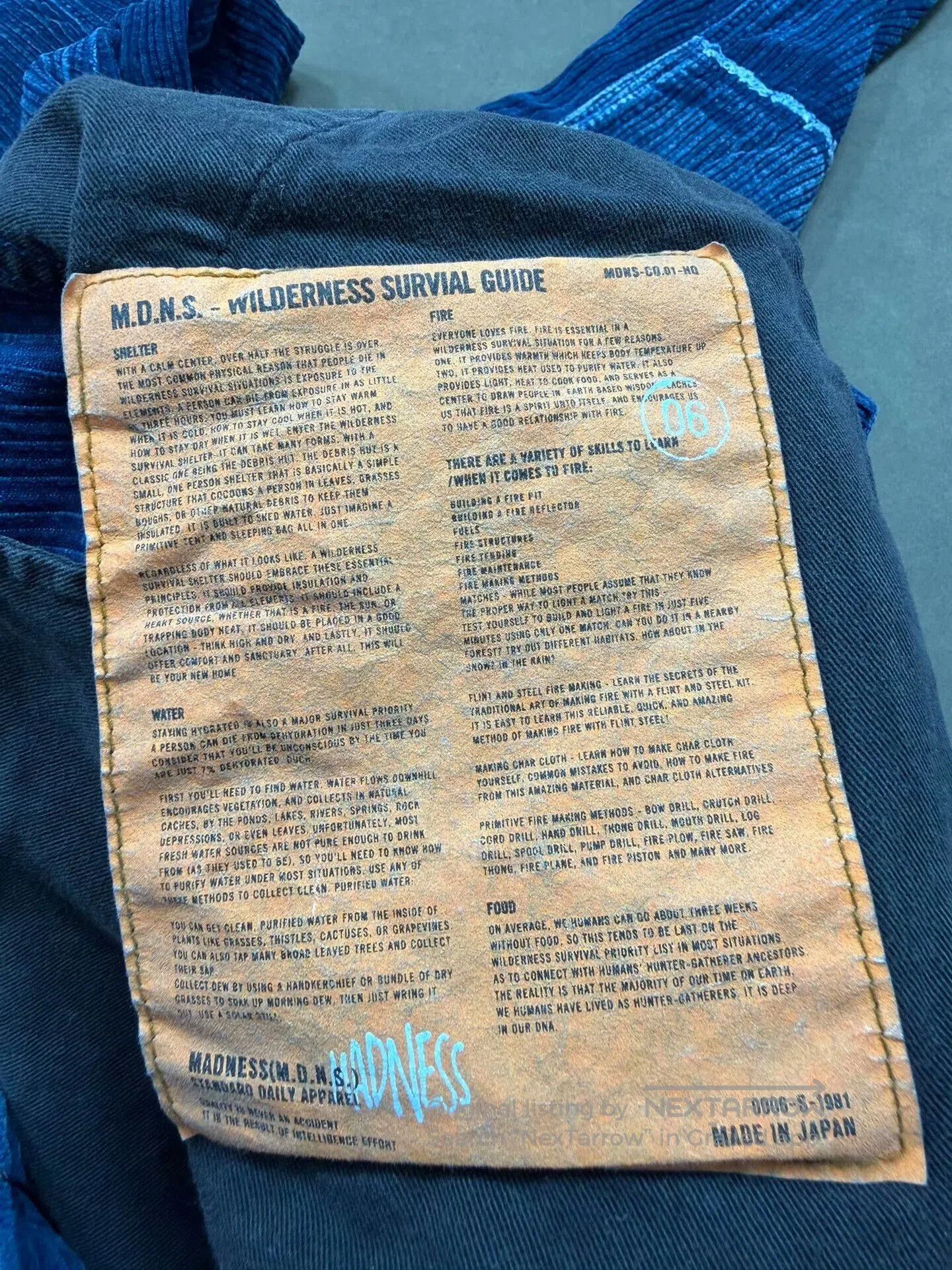 Madness madness kendogi corduroy pants blue dyed. Size US 40 / EU 56 - 7 Thumbnail