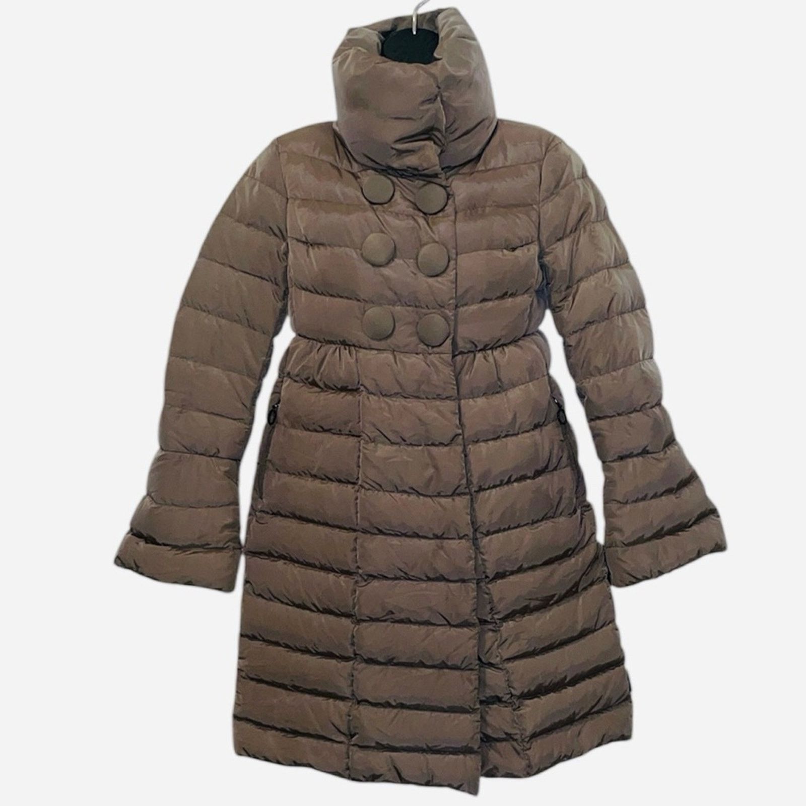 Moncler Moncler Johanna Long Down Puffer Coat Taupe 1 Size S / US 4 / IT 40 - 2 Thumbnail