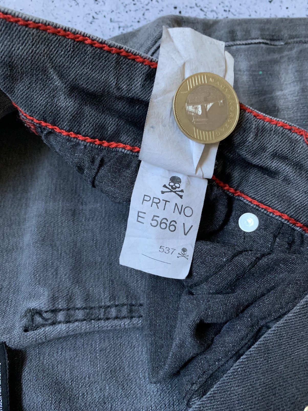 Andy Warhol × Philipp Plein Skull Denim Philipp Plein Distressed Fabric Dsquared Style Size US 33 - 13 Thumbnail