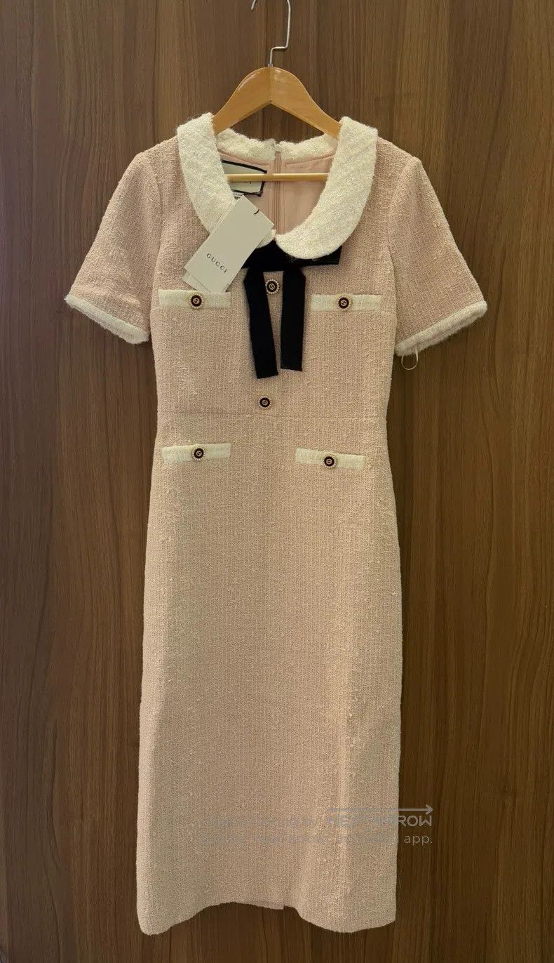 Gucci Gucci Small fragrant style tweed doll collar dress Size XS / US 0-2 / IT 36-38 - 2 Thumbnail