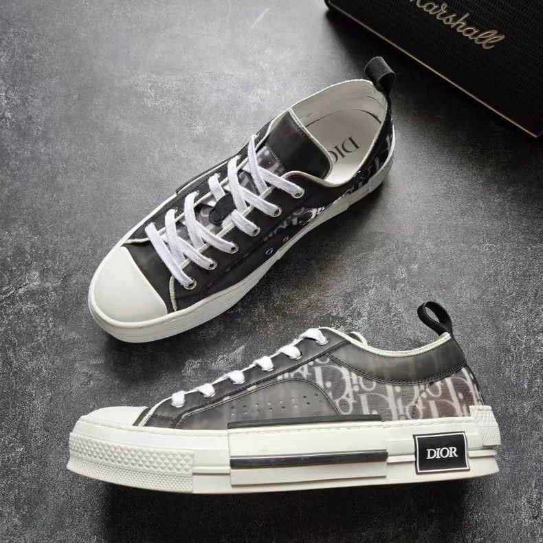 Dior DIOR B23 Black Gray Printed Sneakers Size 42-2506 Size US 9 / EU 42 - 2 Thumbnail