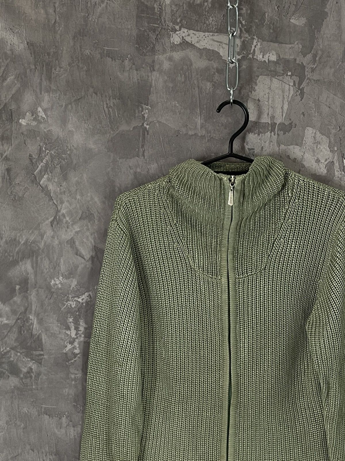 Salvatore Ferragamo × Vintage Vintage Y2K zip up ribbed Silk Salvatore Ferragamo sweater Size L / US 10 / IT 46 - 4 Thumbnail