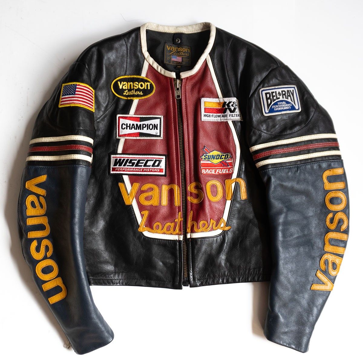 Vintage VANSON ONESTAR Biker Jacket Size 40 Size US XXS / EU 40 - 1 Thumbnail